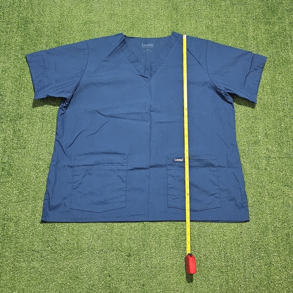 Landau Blue Scrub Top - Picture 3 of 5